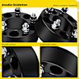 YHTWSP0262 2 Pcs Black 5x4.5 to 5x4.5 inches Wheel Spacers M12x1.5 73mm 2 inches