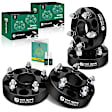 YHTWSP0263 4 Pcs Black 5x4.5 to 5x4.5 inches Wheel Spacers M12x1.5 64.1mm 1.5 inches
