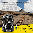 YHTWSP0264 2 Pcs Black 5x4.5 to 5x4.5 inches Wheel Spacers M12x1.5 64.1mm 1.5 inches