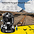 YHTWSP0266 2 Pcs Black 5x4.5 to 5x4.5 inches Wheel Spacers M12x1.5 60.1mm 1.25 inches