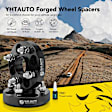 YHTWSP0289 4 Pcs Black 4x3.94 to 4x3.94 inches Wheel Spacers M12x1.5 56.1mm 1 inch