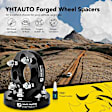 YHTWSP0302 2 Pcs Black 4x4.25 to 4x3.94 inches Wheel Spacers M12x1.5 67.1mm 1 inches