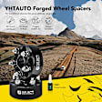 YHTWSP0317 2 Pcs Black 5x3.94 to 5x3.94 inches Wheel Spacers M12x1.25 56.1mm 2 inches