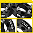YHTWSP0327 2 Pcs Black 5x5.31 to 5x5.31 inches Wheel Spacers M14x2 87.1mm 1.5 inches