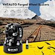YHTWSP0334 4 Pcs Black 6x4.5 to 6x4.5 inches Wheel Spacers M12x1.25 66.1mm 2 inches