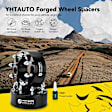 YHTWSP0346 4 Pcs Black 8x6.5 to 8x6.5 inches Wheel Spacers M14x1.5 126.15mm 3 inches