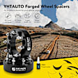 YHTWSP0361 2 Pcs Black 8x6.5 to 8x6.5 inches Wheel Spacers 9/16 Inches 130mm 2 inches