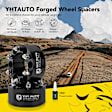YHTWSP0364 2 Pcs Black 6x5.5 to 6x5.5 inches Wheel Spacers M12x1.5 108mm 3 inches