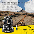 YHTWSP0376 4 Pcs Black 6x4.72 to 6x4.72 inches Wheel Spacers 1/2 Inches x 20 66.9mm 1 inches
