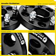 YHTWSP0411 2 Pcs Black 5x4.75 to 5x4.75 inches Wheel Spacers M14x1.5 66.9mm 1 inches