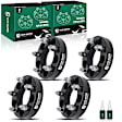 YHTWSP0414 4 Pcs Black 5x4.75 to 5x4.75 inches Wheel Spacers M12x1.5 87.1mm 1.25 inches