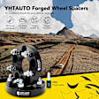 YHTWSP0427 4 Pcs Black 5x4.5 to 5x4.5 inches Wheel Spacers M12x1.5 73mm 1 inches
