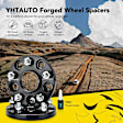 YHTWSP0438 2 Pcs Black 5x4.5 to 5x4.5 inches Wheel Spacers M12x1.5 64.1mm 0.59 inches