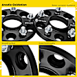 YHTWSP0438 2 Pcs Black 5x4.5 to 5x4.5 inches Wheel Spacers M12x1.5 64.1mm 0.59 inches