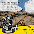 YHTWSP0440 2 Pcs Black 5x4.5 to 5x4.5 inches Wheel Spacers M12x1.5 64.1mm 1.25 inches