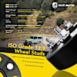 YHTWSP0440 2 Pcs Black 5x4.5 to 5x4.5 inches Wheel Spacers M12x1.5 64.1mm 1.25 inches