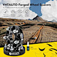 YHTWSP0442 2 Pcs Black 5x4.5 to 5x4.5 inches Wheel Spacers M12x1.5 64.1mm 1 inches