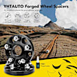 YHTWSP0443 4 Pcs Black 5x4.5 to 5x4.5 inches Wheel Spacers M12x1.5 56.1mm 0.79 inches