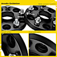 YHTWSP0443 4 Pcs Black 5x4.5 to 5x4.5 inches Wheel Spacers M12x1.5 56.1mm 0.79 inches