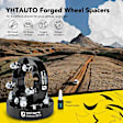 YHTWSP0445 4 Pcs Black 5x4.5 to 5x4.5 inches Wheel Spacers 1/2 Inches x 20 87.1mm 1.25 inches