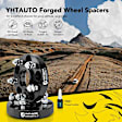 YHTWSP0449 4 Pcs Black 5x4.5 to 5x4.5 inches Wheel Spacers 1/2 Inches x 20 71.5mm 1 inches