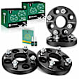 YHTWSP0476 4 Pcs Black 4x3.93 to 4x3.93 inches Wheel Spacers M12x1.5 56.1mm 0.79 inches