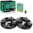 YHTWSP0477 2 Pcs Black 4x3.93 to 4x3.93 inches Wheel Spacers M12x1.5 56.1mm 0.79 inches