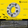 YHTWSP0486 4 Pcs Silver 5x5.5 to 5x5.5 inches Wheel Spacers 1/2 Inches x 20 87.1mm 1.5 inches