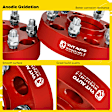 YHTWSP0488 4 Pcs Red 6x5.5 to 6x5.5 inches Wheel Spacer M14x1.5 78.1mm 1.5 inches