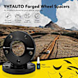 YHTWSP0496 4 Pcs Black 5x4.72 to 5x4.72 inches Wheel Spacers M12x1.5 74.1mm 0.79 inches