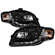 5008572 Driver and Passenger Side Halogen Headlight, With bulb(s), Clear Lens, Black Interior, Signature Series