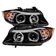 5009005 Driver and Passenger Side Halogen Headlight, With bulb(s), Clear Lens, Black Interior, Signature Series