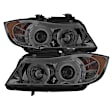 5009029 Driver and Passenger Side Halogen Headlight, With bulb(s), Smoked Lens, Chrome Interior, Signature Series