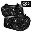 5009159 Driver and Passenger Side Halogen Headlight, With bulb(s), Smoked Lens, Chrome Interior, Signature Series