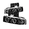5009210 Driver and Passenger Side Halogen Headlight, With bulb(s), Clear Lens, Black Interior, Signature Series