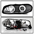 5009234 Driver and Passenger Side Halogen Headlight, With bulb(s), Clear Lens, Black Interior, Signature Series