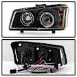 2004 Chevrolet Silverado 1500 - Driver and Passenger Side Halogen Headlight, With bulb(s), Clear Lens, Black Interior, Signature Series