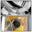 2004 Chevrolet Avalanche 2500 - Driver and Passenger Side Halogen Headlight, With bulb(s), Chrome Housing, Clear Lens, w/ Amber Reflectors, LED Halo ; For Model w/o Body Cladding, Clear Lens, Chrome Interior, Signature Series