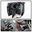 2007 Chevrolet Silverado 3500 HD - Driver and Passenger Side Halogen Headlight, With bulb(s), Black Housing w/ LED Halo, Clear Lens, Black Interior, Signature Series