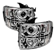 5009500 Driver and Passenger Side Halogen Headlight, With bulb(s), Clear Lens, Chrome Interior, Signature Series