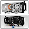 5009982 Driver and Passenger Side Halogen Headlight, With bulb(s), Clear Lens, Chrome Interior, Signature Series