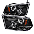 5010032 Driver and Passenger Side Halogen Headlight, With bulb(s), Clear Lens, Black Interior, Signature Series