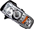 1999 Dodge Ram 3500 - Driver and Passenger Side Halogen Headlight, With bulb(s), Clear Lens, Chrome Interior, Signature Series