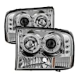 5010360 Driver and Passenger Side Halogen Headlight, With bulb(s), Clear Lens, Chrome Interior, Signature Series