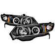 5010780 Driver and Passenger Side Halogen Headlight, With bulb(s), Clear Lens, Black Interior, Coupe, Signature Series