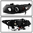 5010780 Driver and Passenger Side Halogen Headlight, With bulb(s), Clear Lens, Black Interior, Coupe, Signature Series