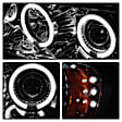 2001 Jeep Grand Cherokee - Driver and Passenger Side Halogen Headlight, With bulb(s), Clear Lens, Chrome Interior, Signature Series