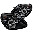 5011190 Driver and Passenger Side Halogen Headlight, With bulb(s), Clear Lens, Black Interior, Signature Series