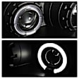 5011473 Driver and Passenger Side Halogen Headlight, With bulb(s), Clear Lens, Black Interior, Signature Series