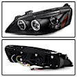 5011596 Driver and Passenger Side Halogen Headlight, With bulb(s), Clear Lens, Black Interior, Signature Series